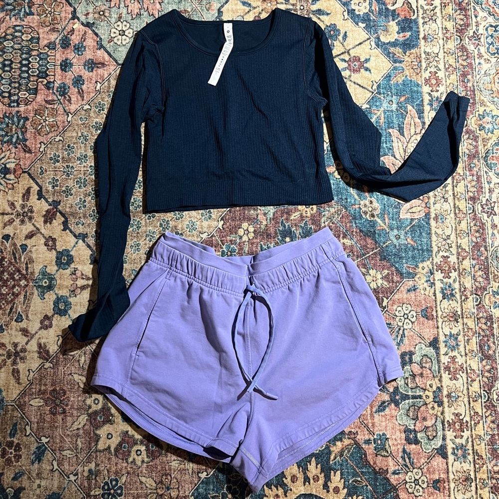 Lululemon Athletica Navy Ribbed Top
